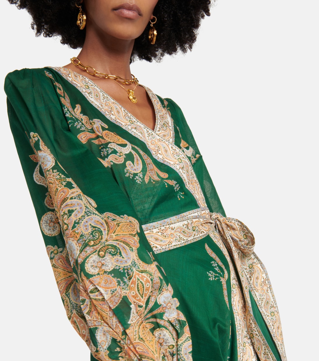 Bedrucktes Midikleid Devi aus Baumwolle | Zimmermann
