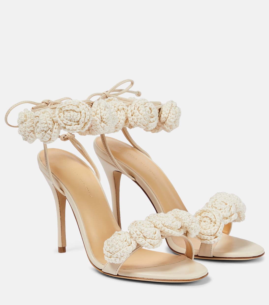Sandalias de piel y croché floral | Magda Butrym
