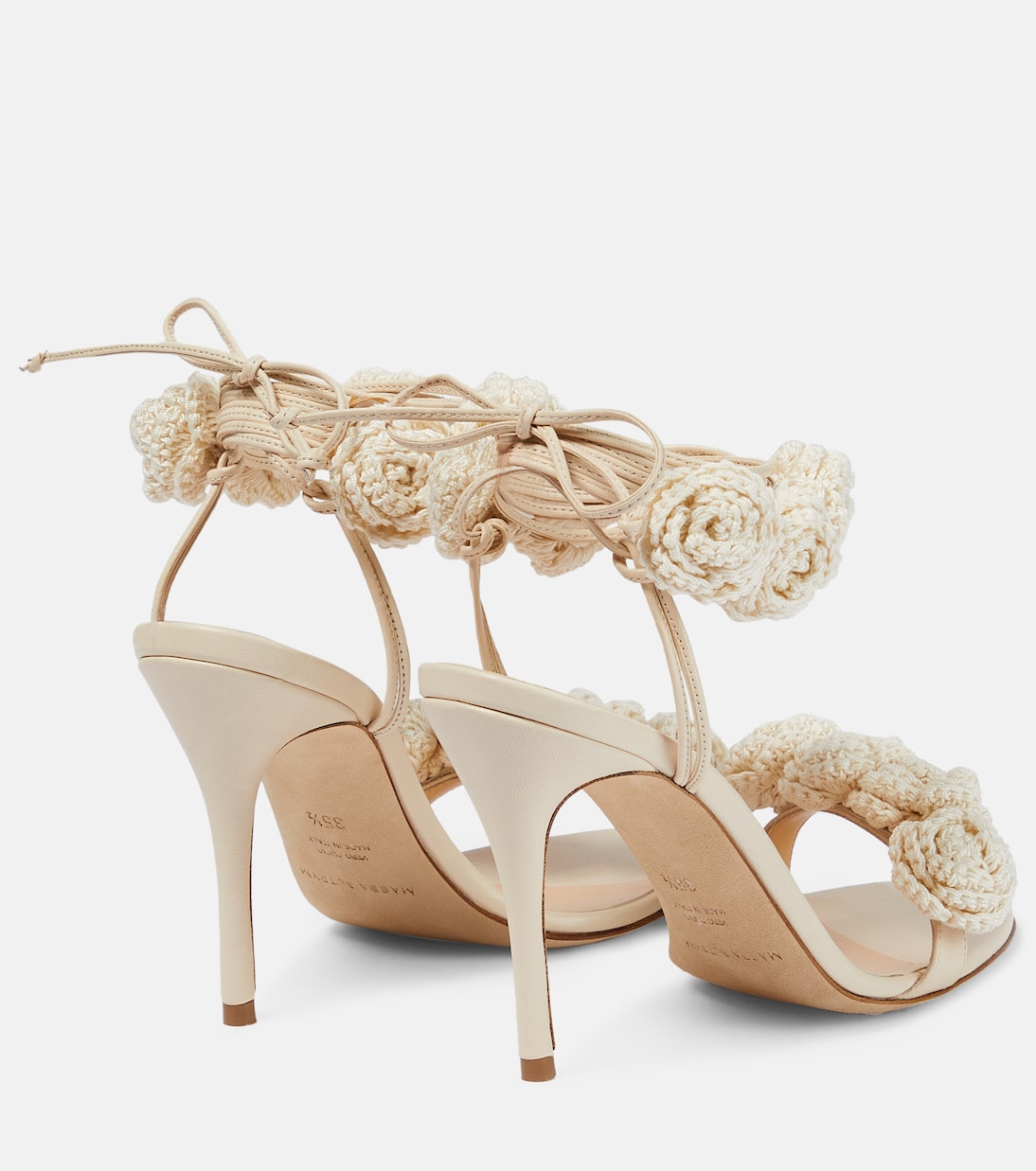 Sandalias de piel y croché floral | Magda Butrym