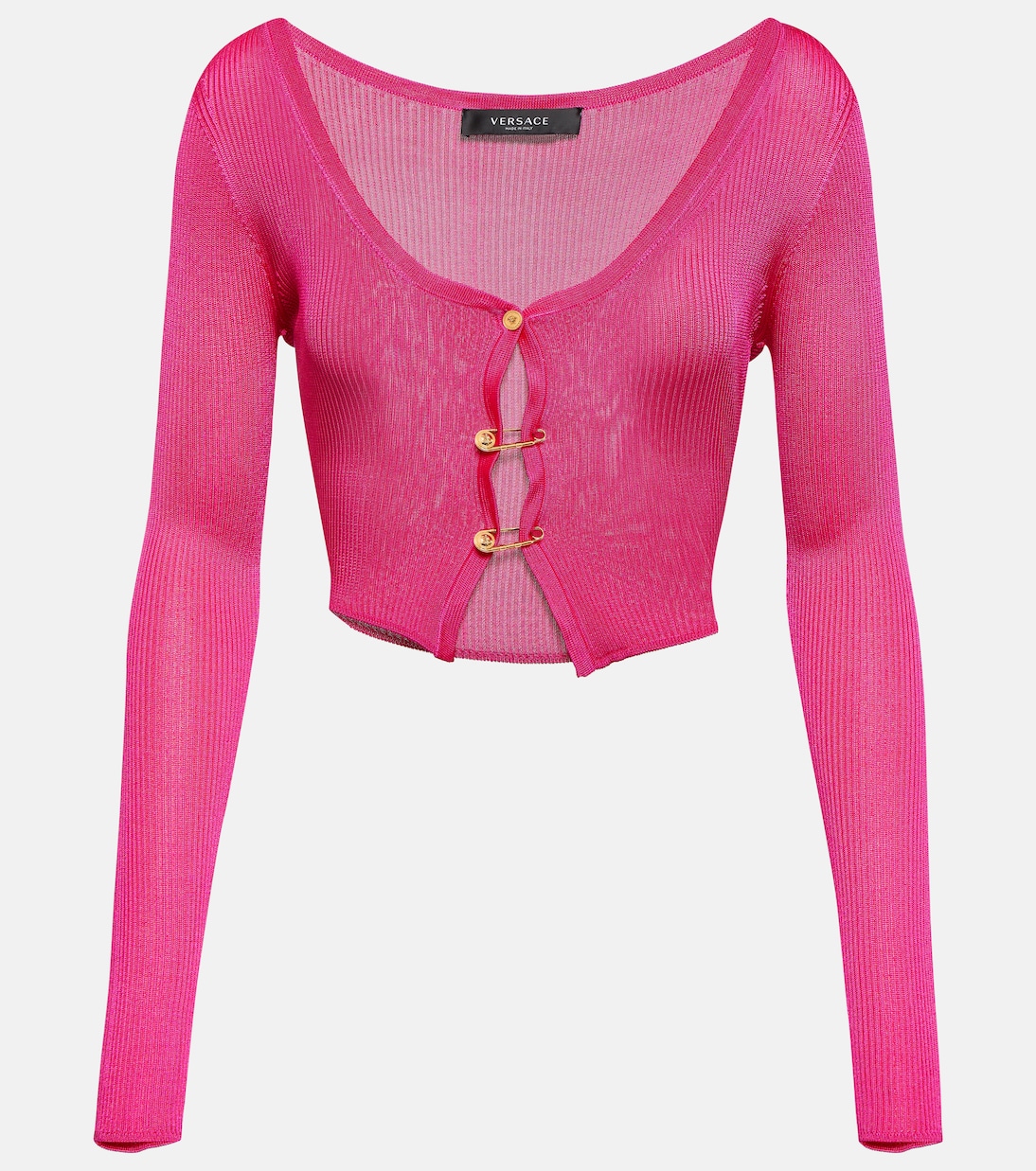 Cárdigan cropped Safety Pin | Versace