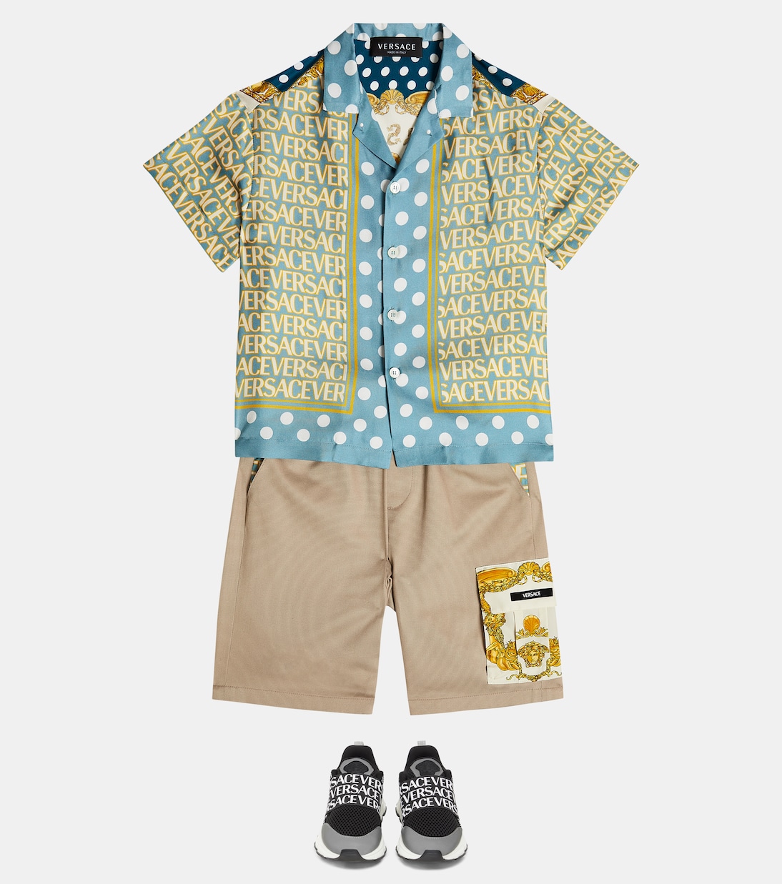 Shorts Greca aus Baumwolle | Versace Kids
