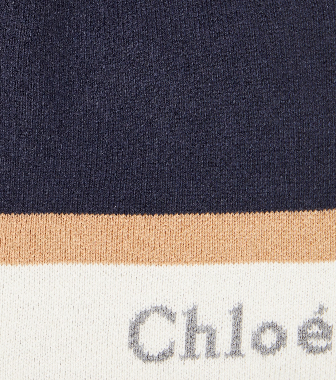 Berretto in cotone e lana con logo | Chloé Kids