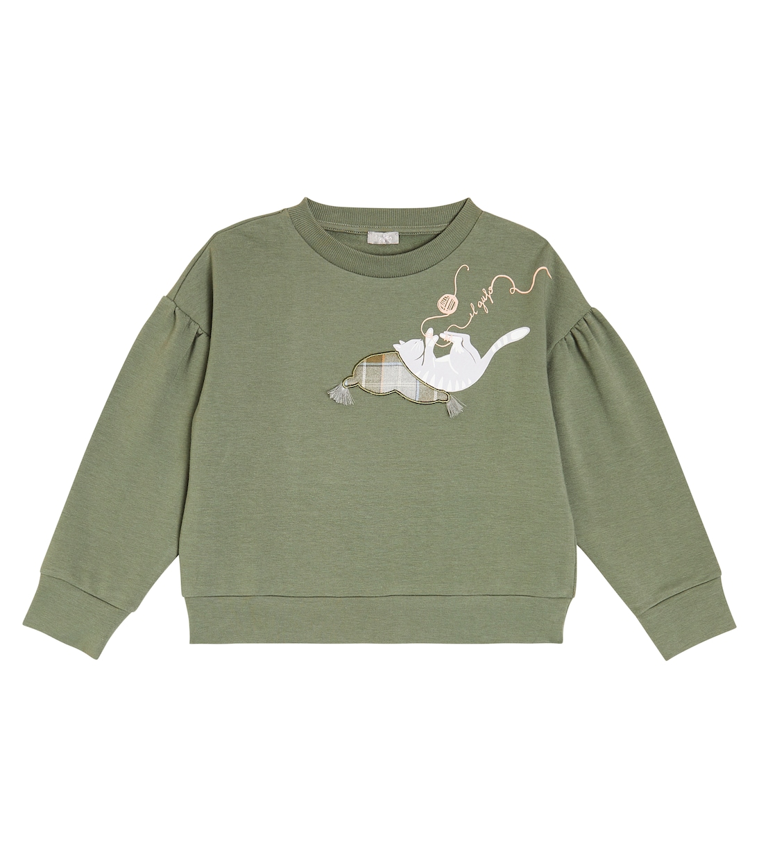 Sudadera en jersey de algodón bordada | Il Gufo