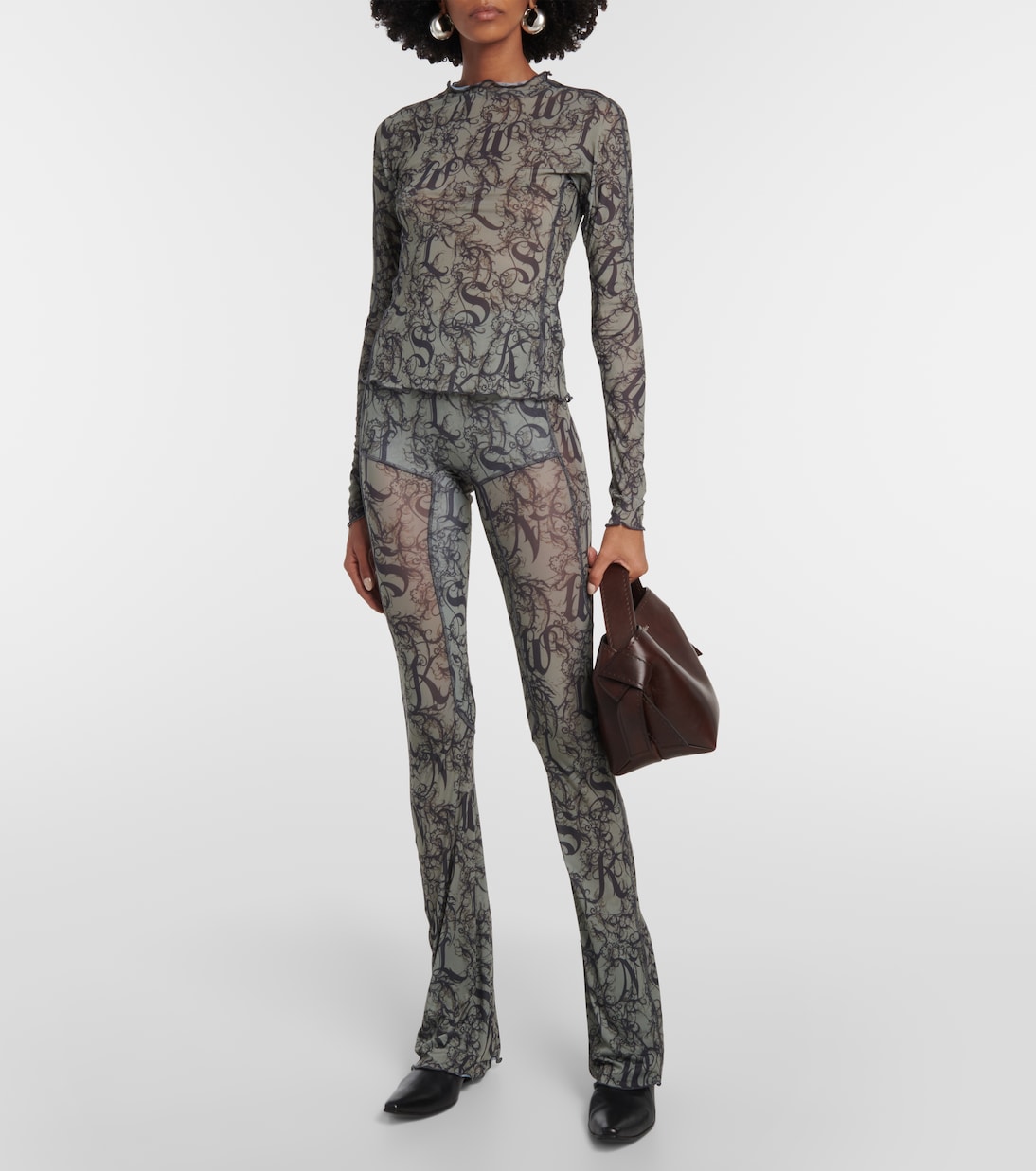 Halcyon printed jersey top | KNWLS