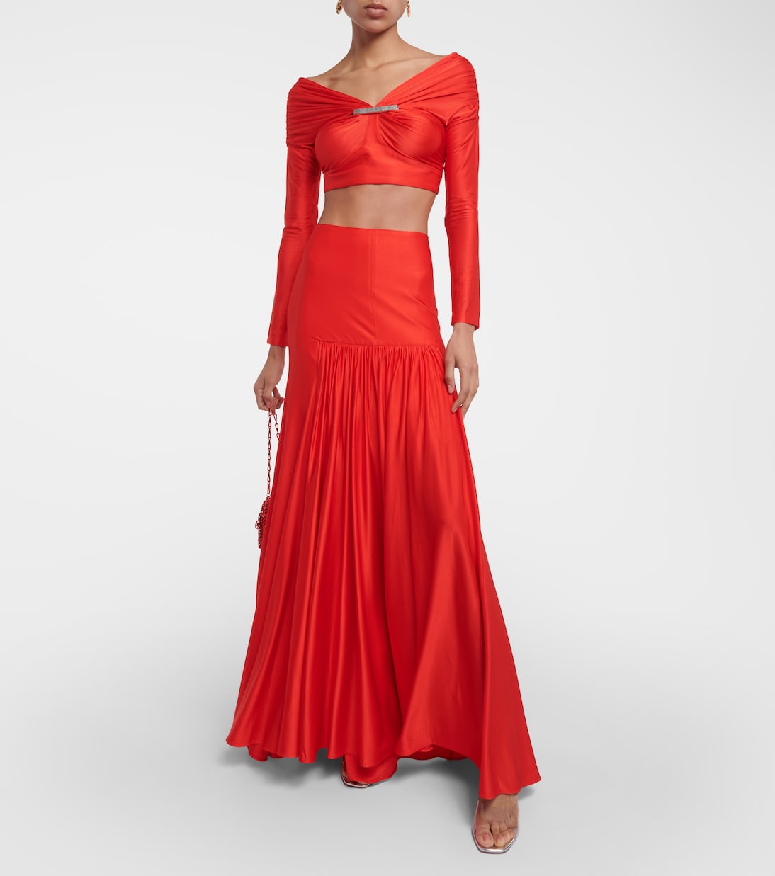 Off-shoulder cropped top | Rabanne