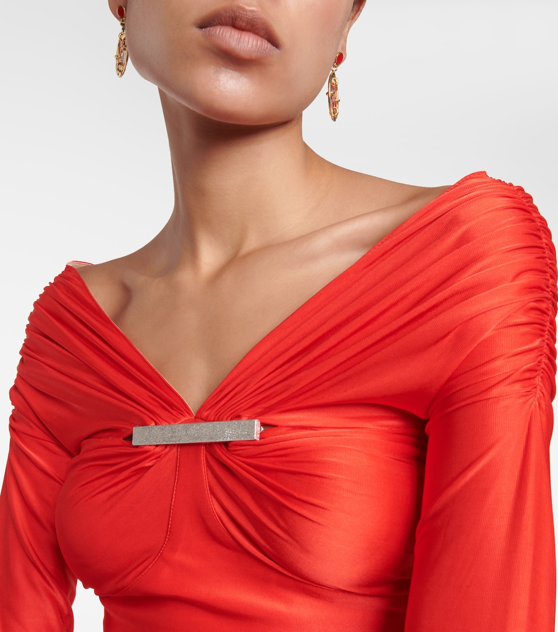 Off-shoulder cropped top | Rabanne