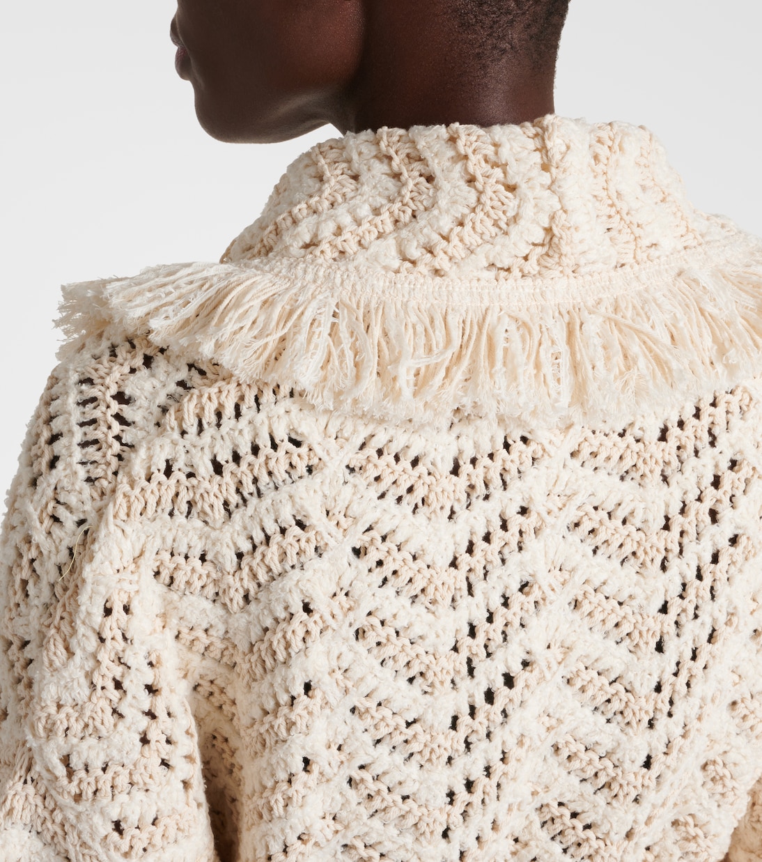 Cardigan Natural Chevron aus einem Baumwollgemisch | Alanui