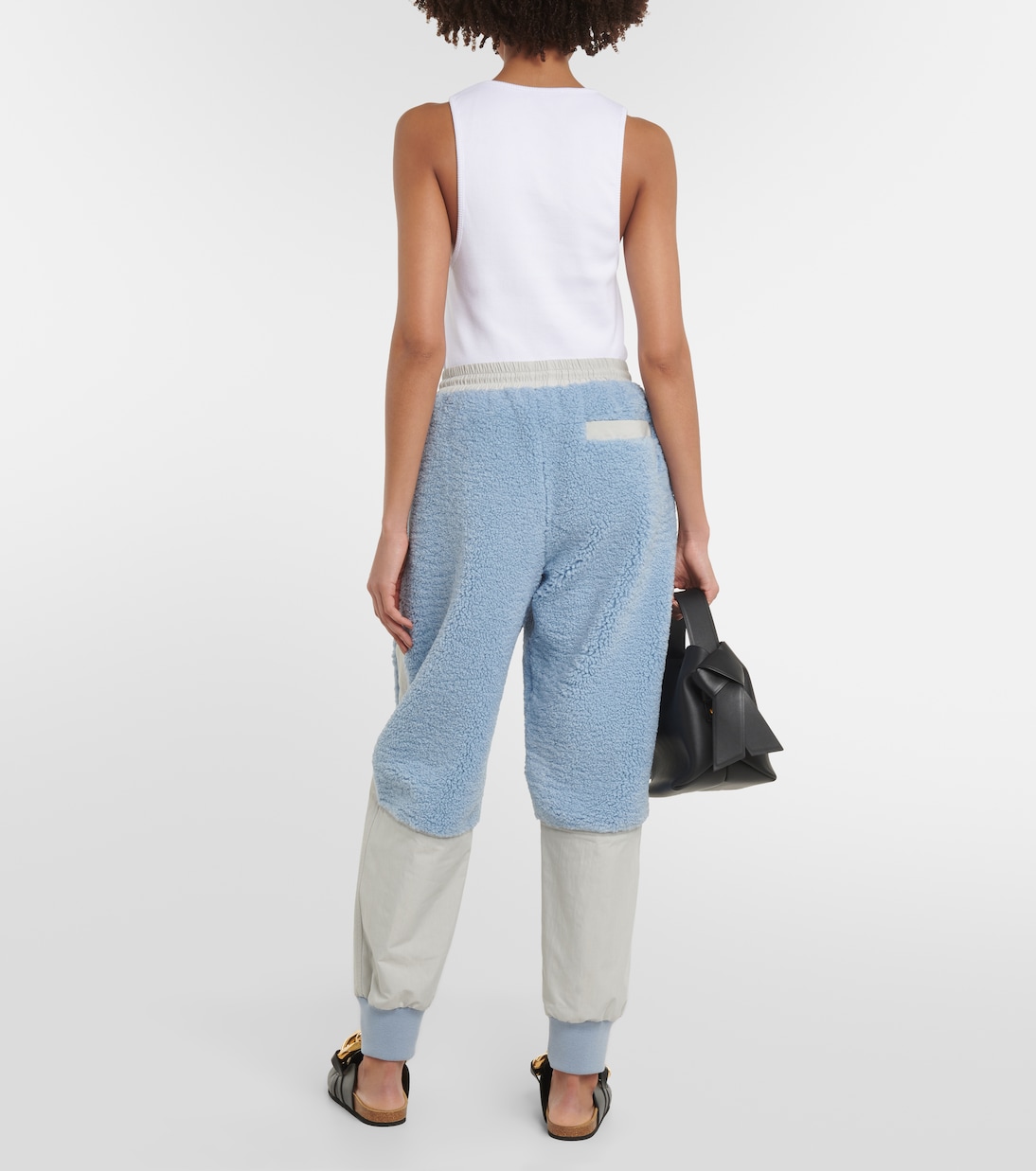 Pantaloni sportivi in shearling sintetico | JW Anderson