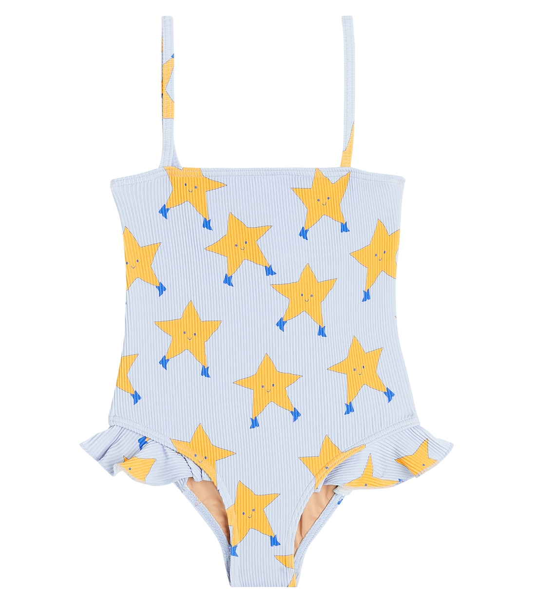 Dancing Stars ribbed-knit swimsuit | Tinycottons