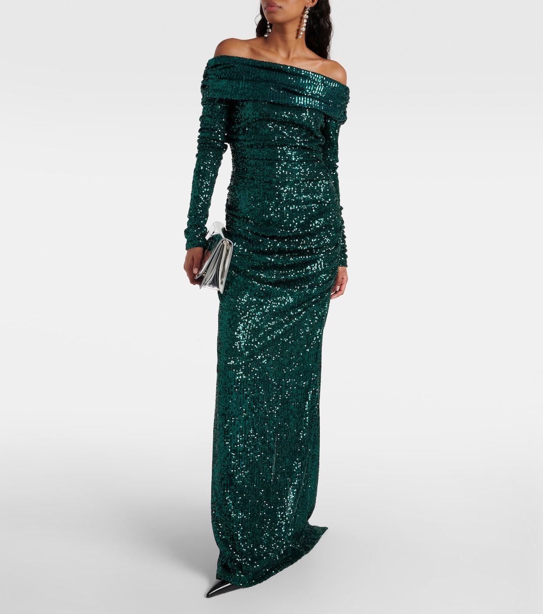 Off-shoulder sequined gown | Dolce&Gabbana