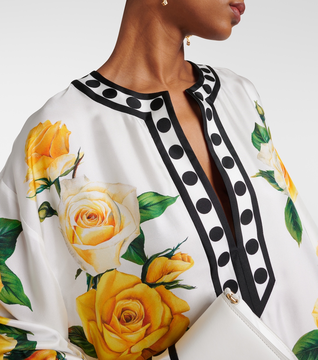 Caftano in seta con stampa | Dolce&Gabbana