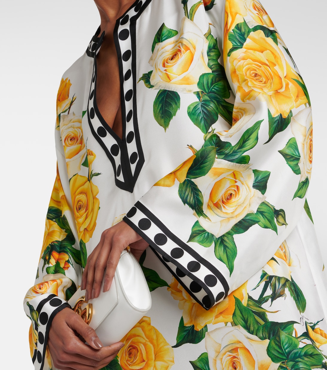 Caftano in seta con stampa | Dolce&Gabbana