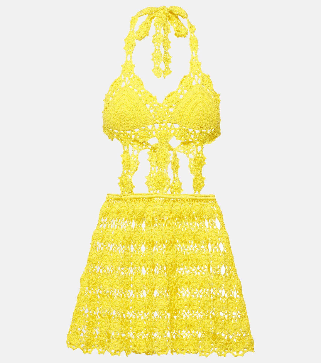 Miniabito Ibiza in crochet di cotone | Anna Kosturova