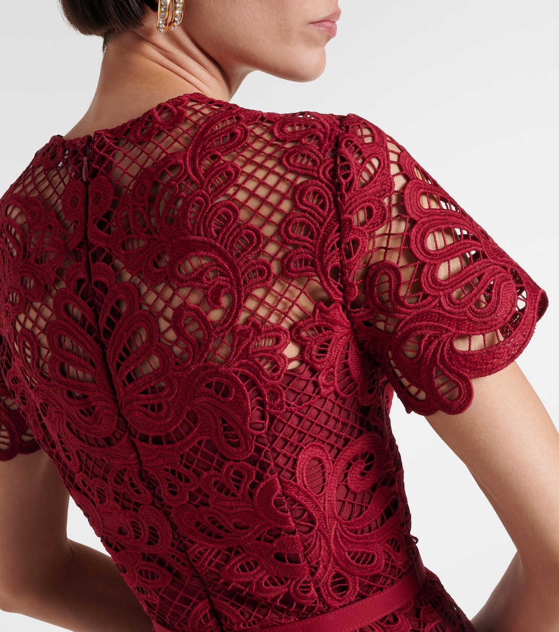 Robe midi en dentelle | Self-Portrait