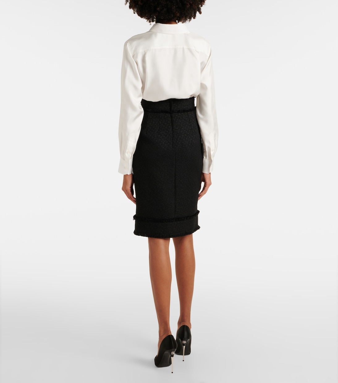 Wool-blend tweed pencil skirt | Dolce&Gabbana