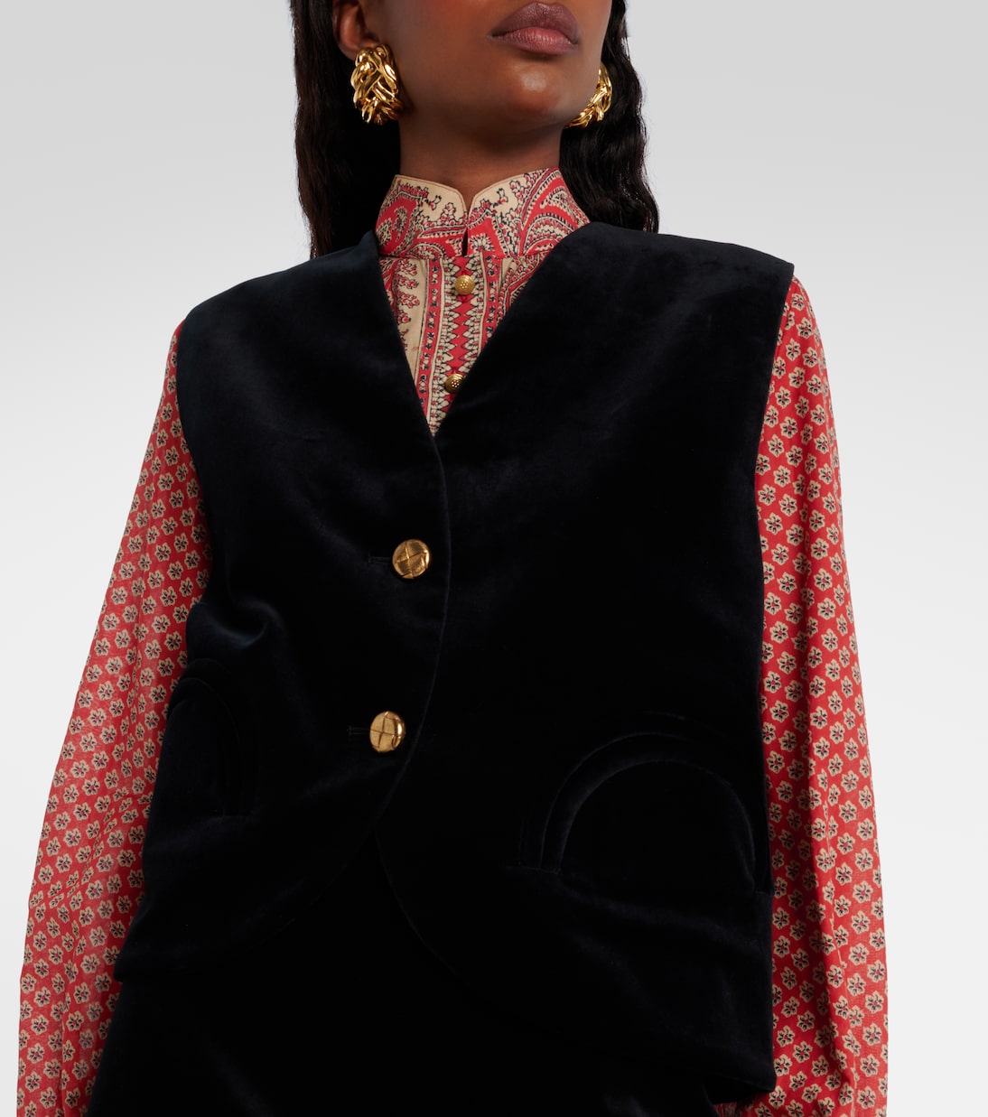 Gliss cotton velvet vest | Blazé Milano