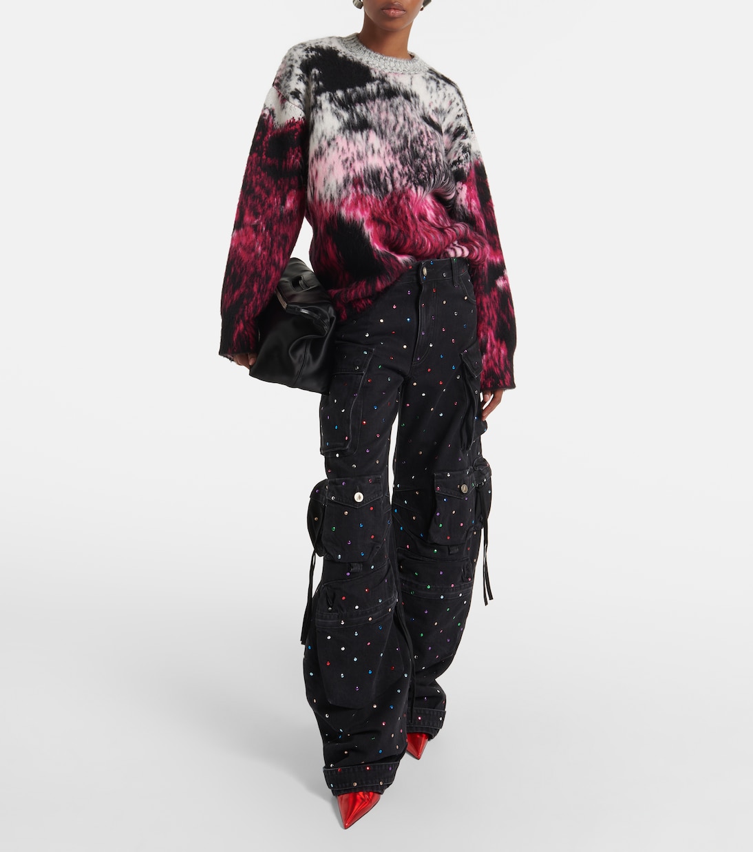 Oversized wool-blend jacquard sweater | The Attico
