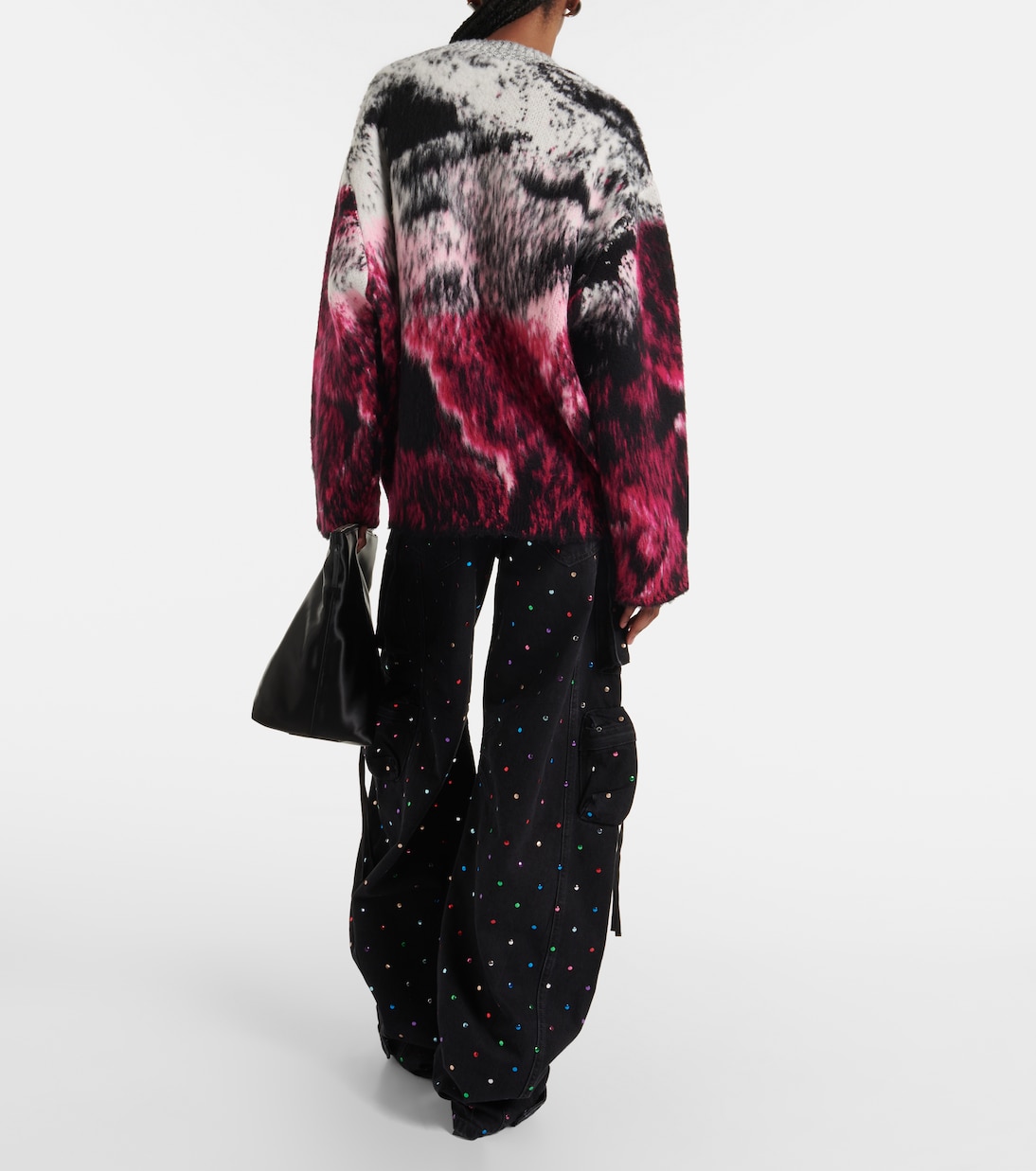 Oversized wool-blend jacquard sweater | The Attico