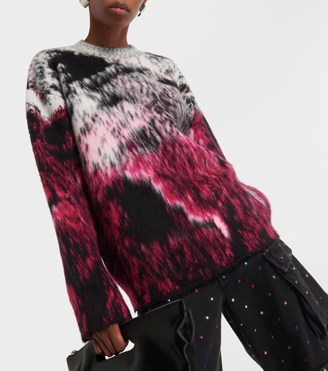 Oversized wool-blend jacquard sweater | The Attico