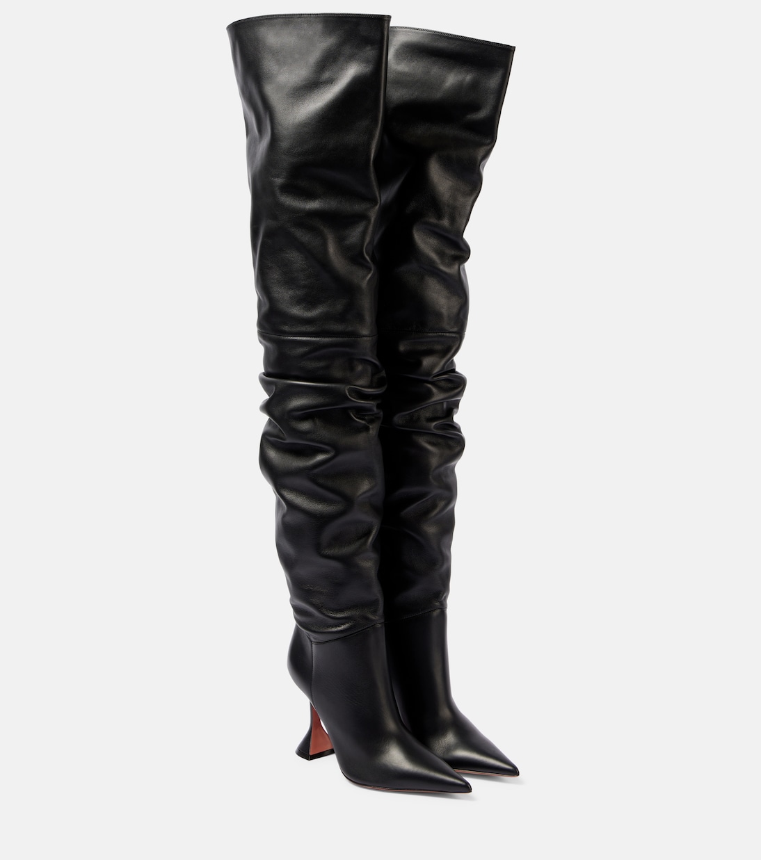 Overknee-Stiefel Olivia 95 aus Leder | Amina Muaddi