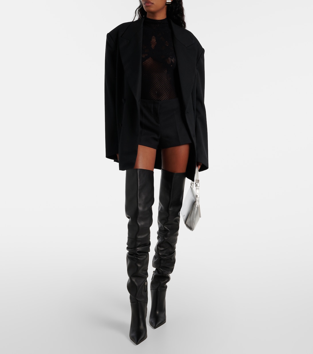 Overknee-Stiefel Olivia 95 aus Leder | Amina Muaddi