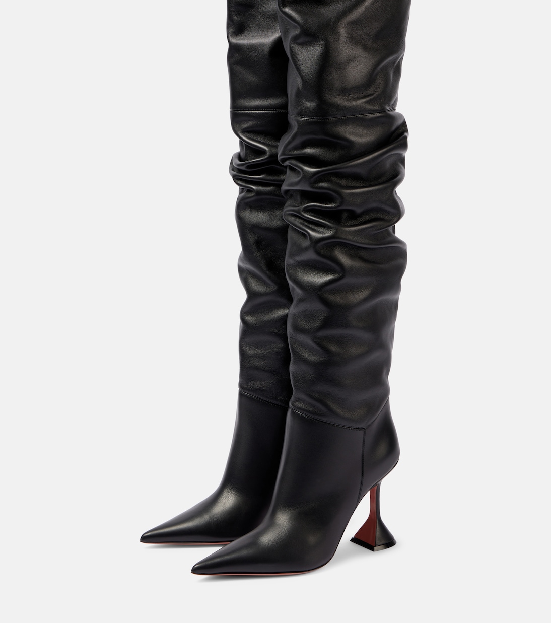Overknee-Stiefel Olivia 95 aus Leder | Amina Muaddi