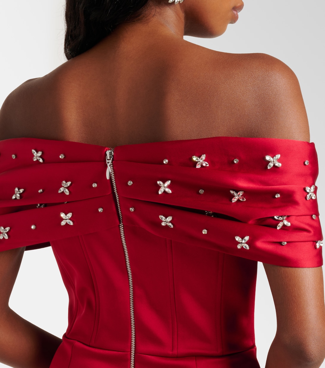 Verziertes Minikleid Carmella aus Satin | Rebecca Vallance