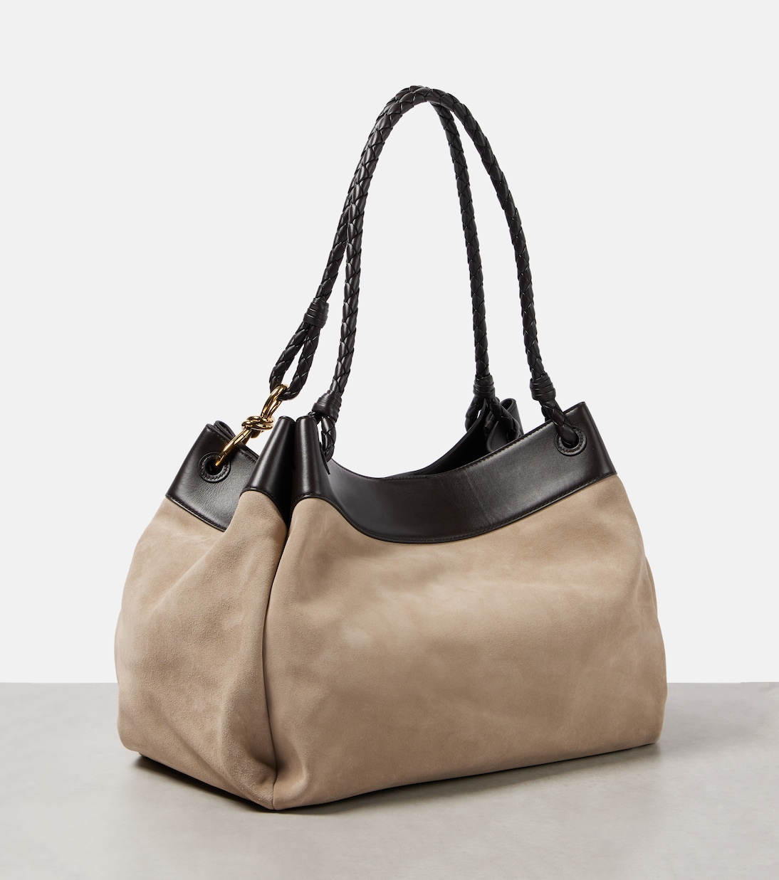 Borsa a spalla Parachute Knot Maxi in suede | Bottega Veneta