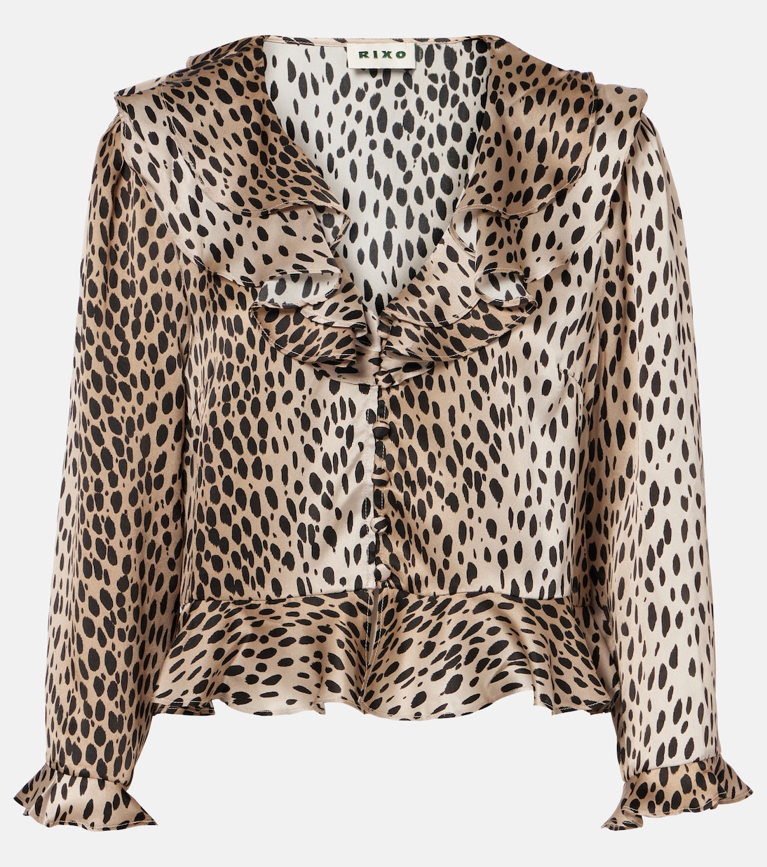 Blusa Atlas in seta con stampa | Rixo