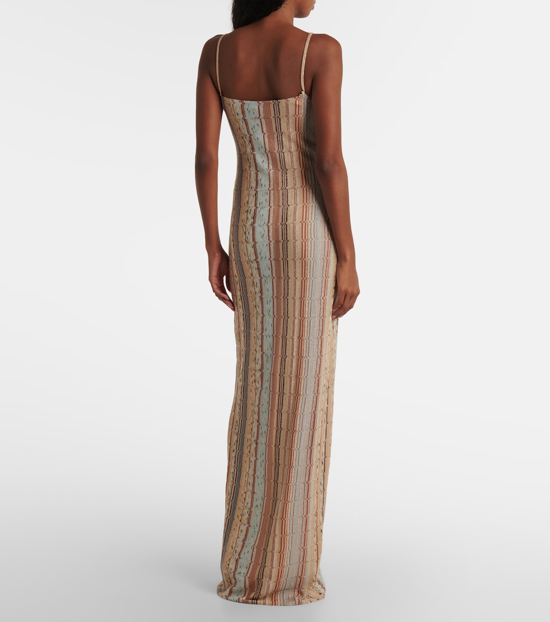 Vestido largo de lamé a rayas | Missoni