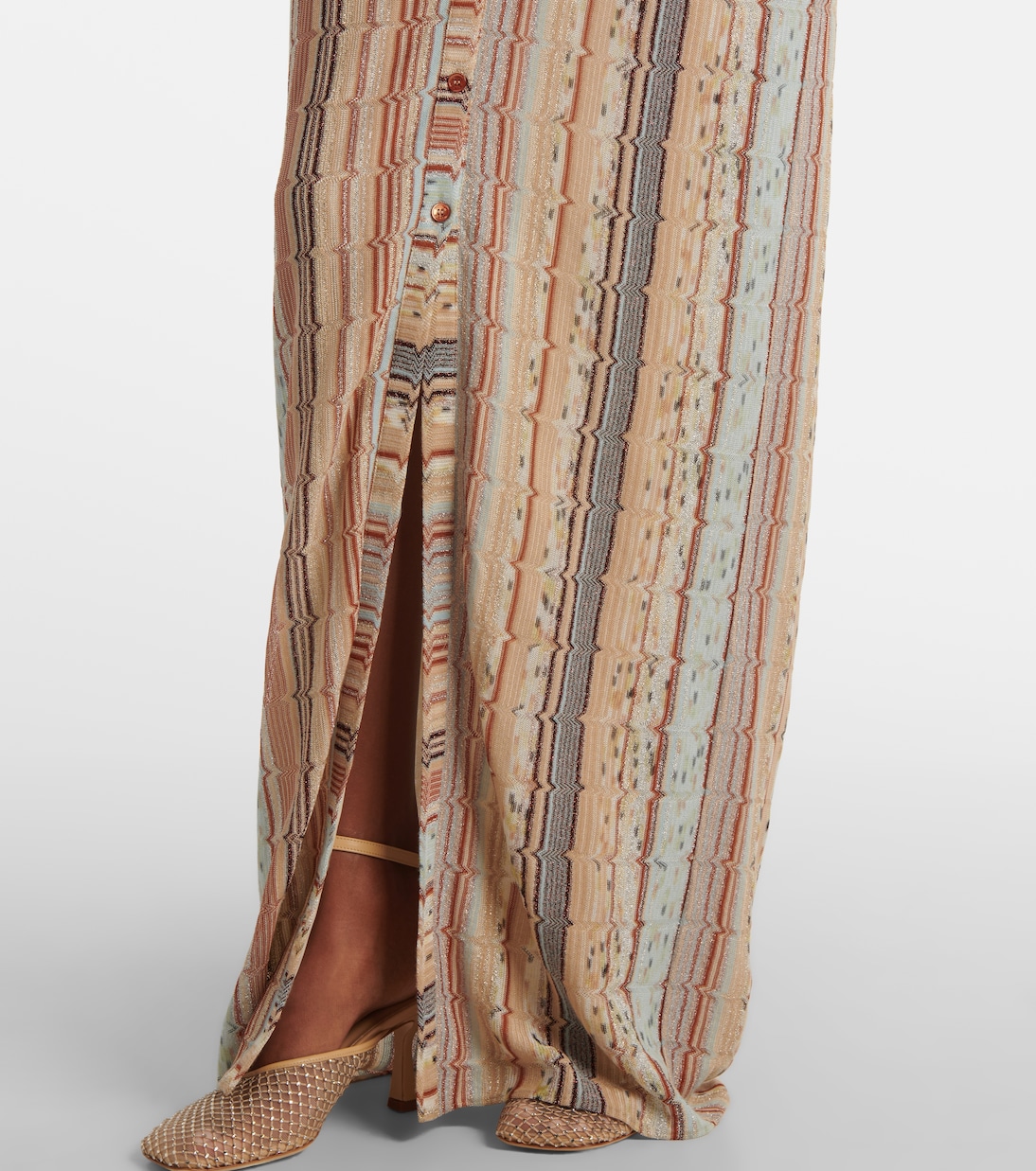 Vestido largo de lamé a rayas | Missoni