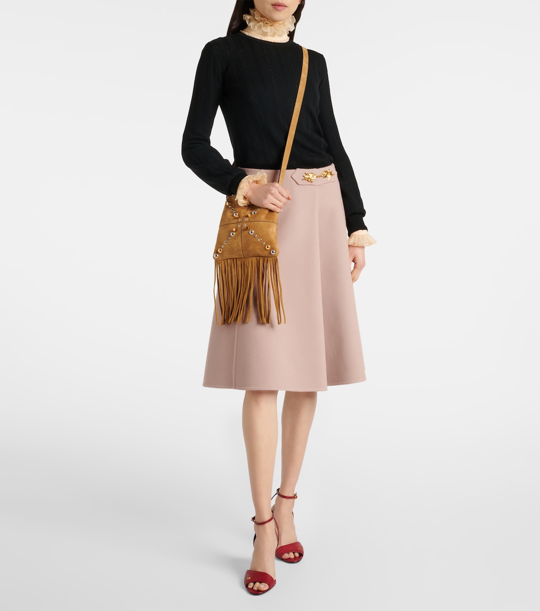 Wool and cashmere midi skirt | Valentino