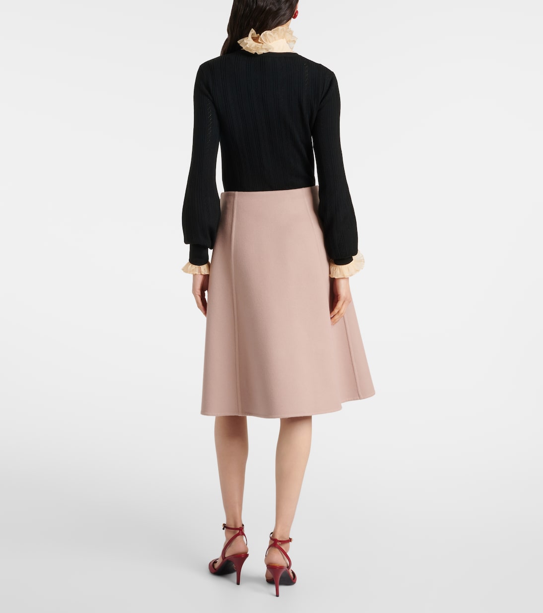 Wool and cashmere midi skirt | Valentino