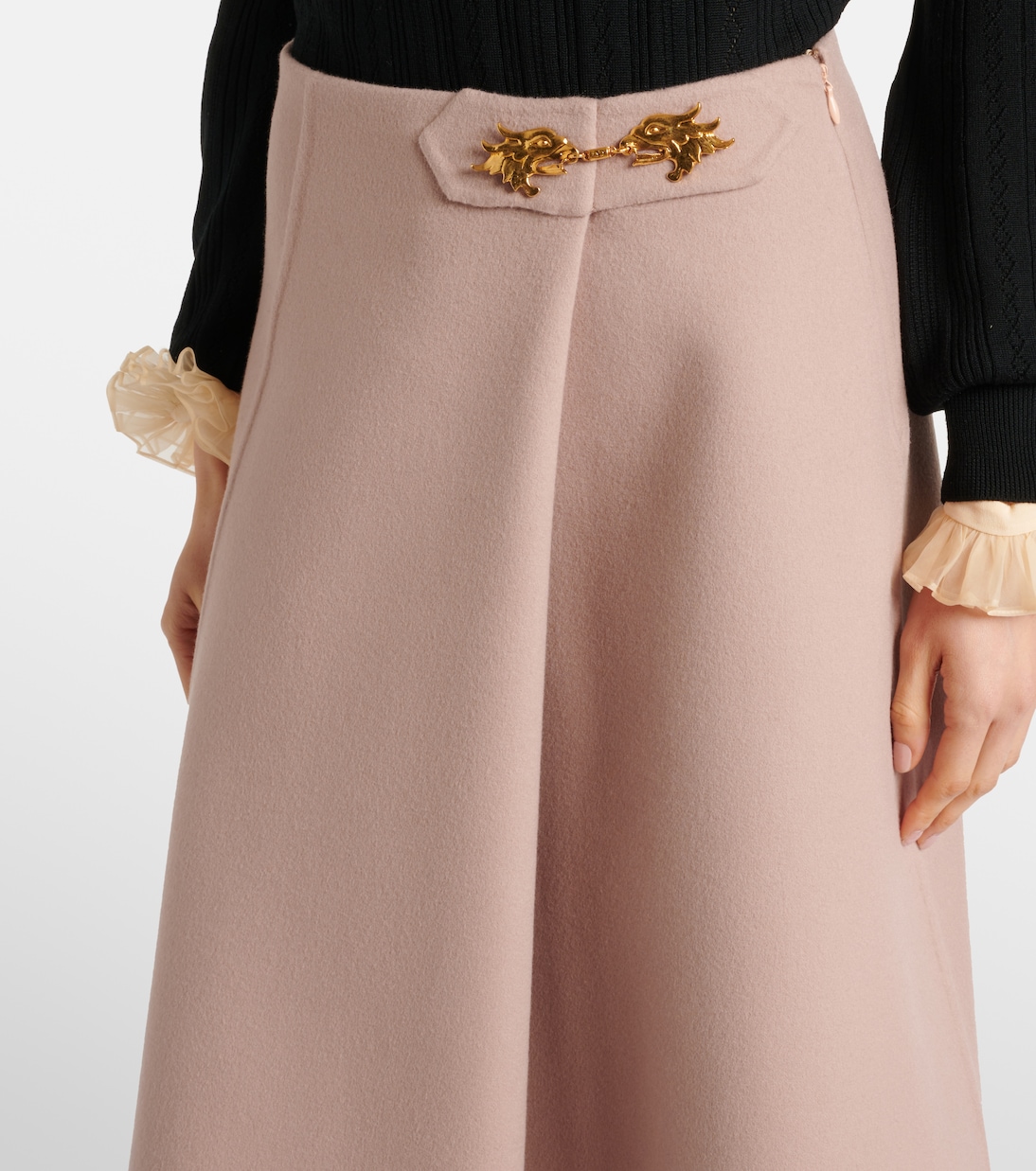 Wool and cashmere midi skirt | Valentino