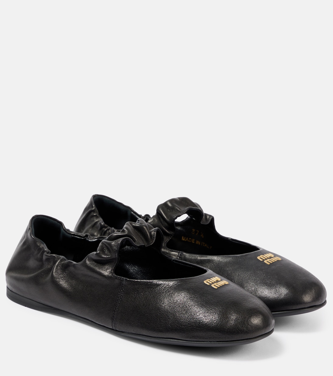 Scarpe Mary Jane in pelle con logo MIU MIU per uno stile giovane e trendy