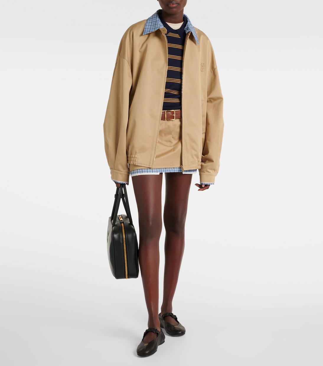 Scarpe Mary Jane in pelle con logo MIU MIU per uno stile giovane e trendy