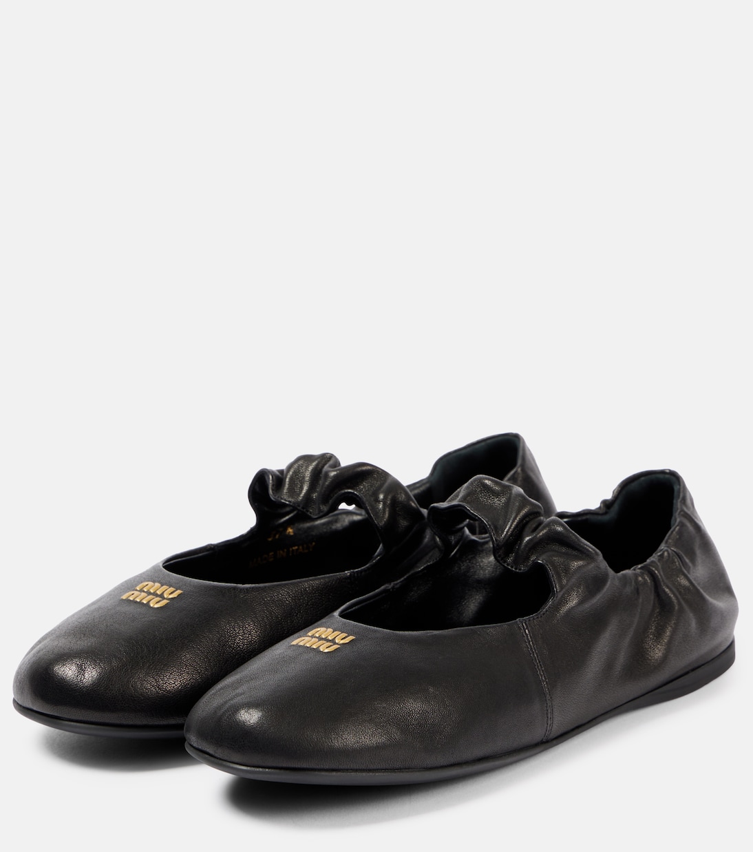 Scarpe Mary Jane in pelle con logo MIU MIU per uno stile giovane e trendy