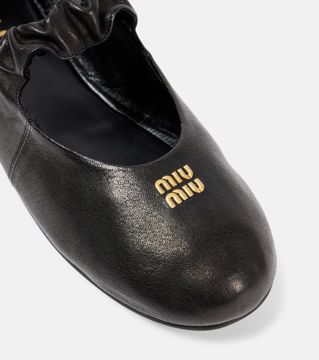 Scarpe Mary Jane in pelle con logo MIU MIU per uno stile giovane e trendy