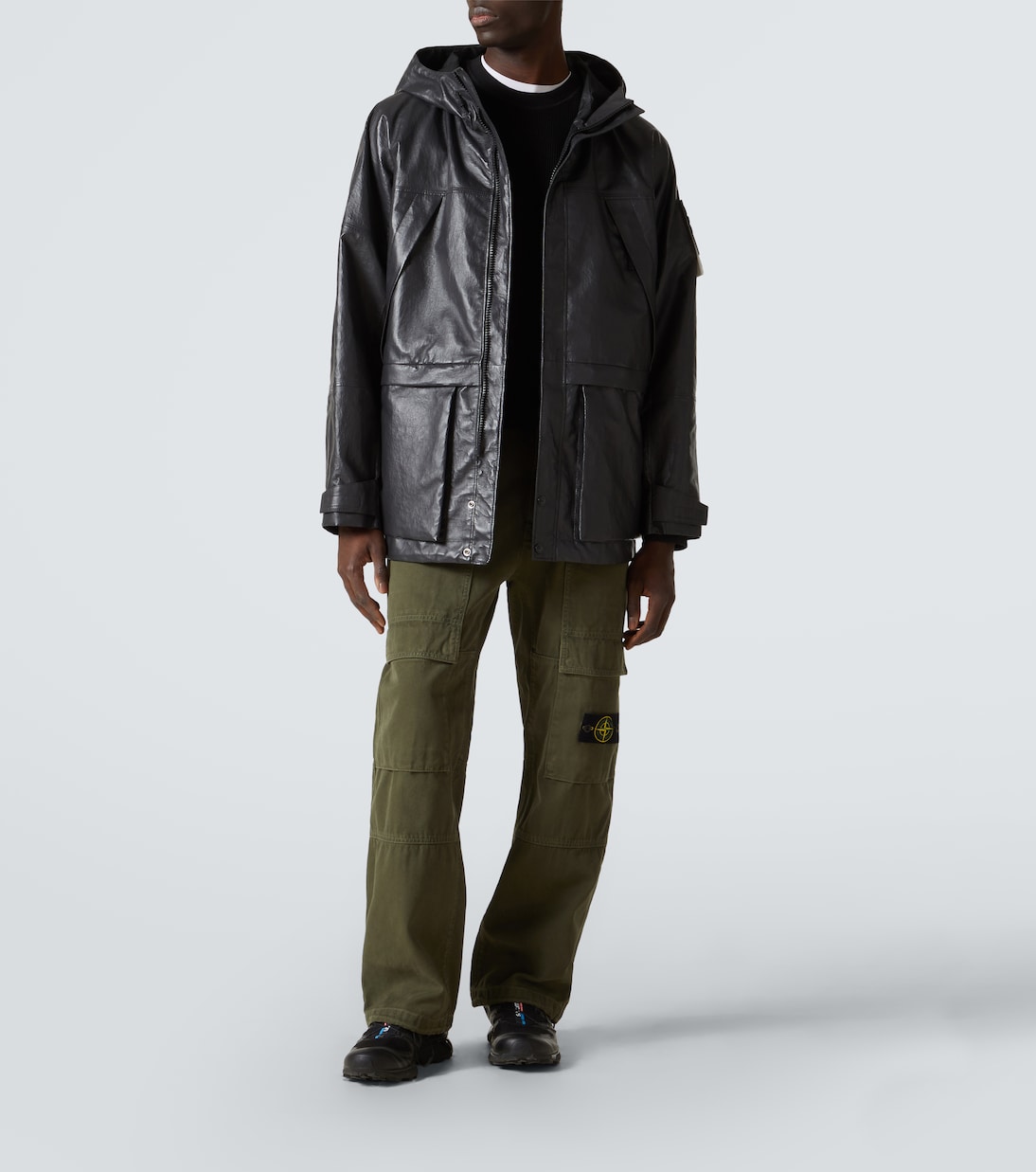 Compass leather parka | Stone Island