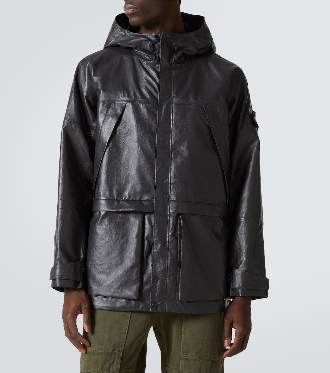 Compass leather parka | Stone Island