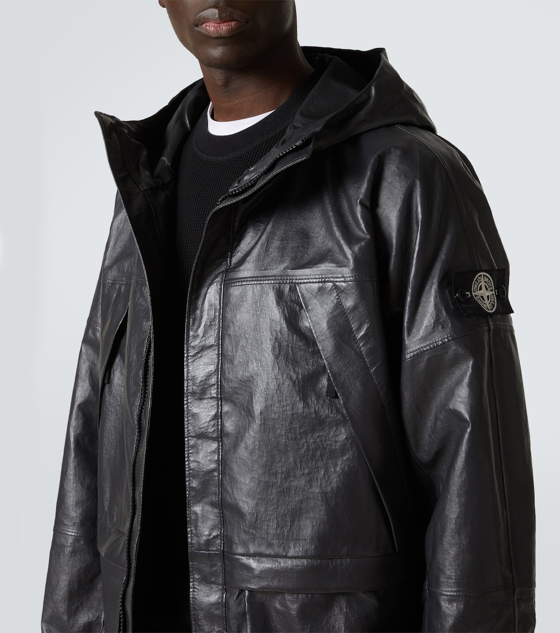 Compass leather parka | Stone Island