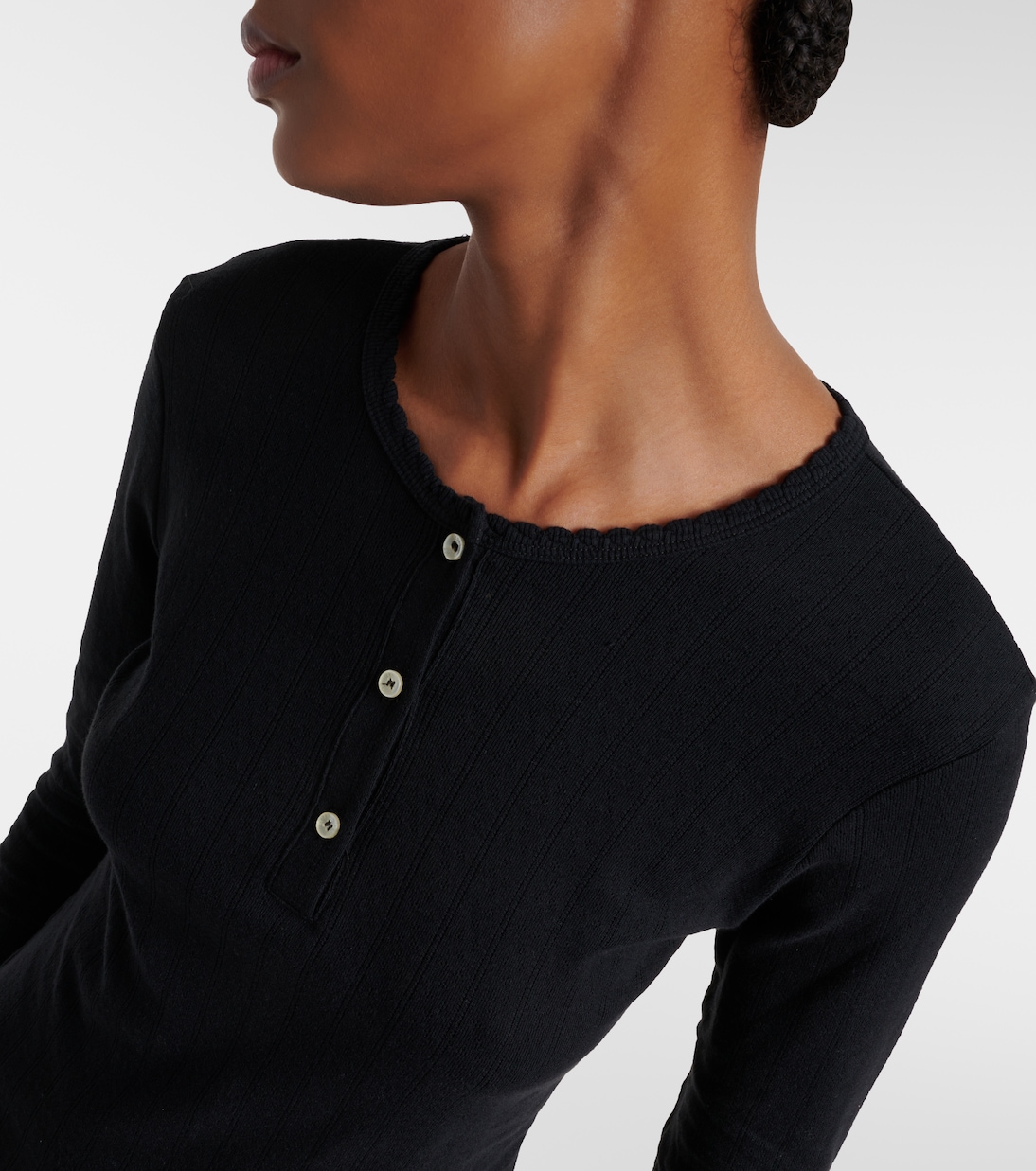 Camiseta con botones de algodón | Leset