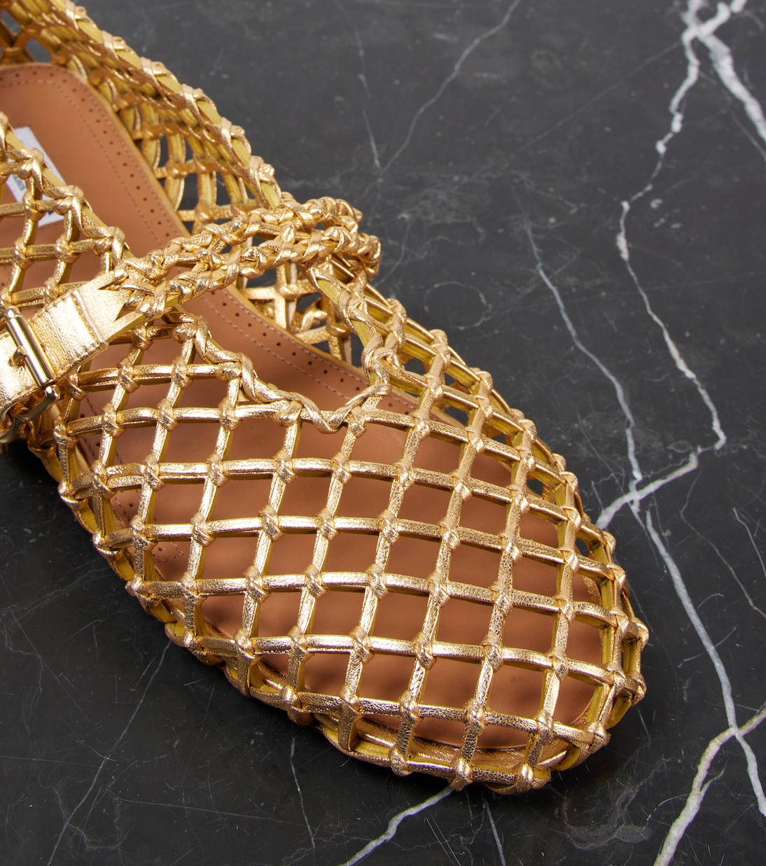 Scarpe ballerine in pelle a rete ALAÏA per uno stile giovane e audace