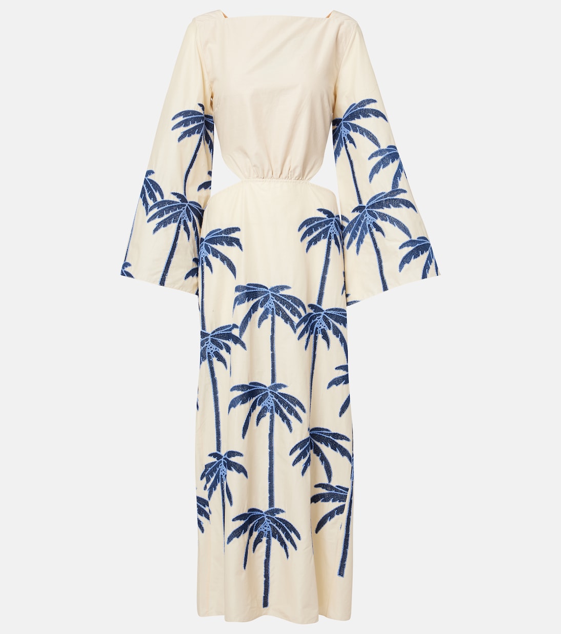 Abito midi Journey in lino con cut-out | Johanna Ortiz