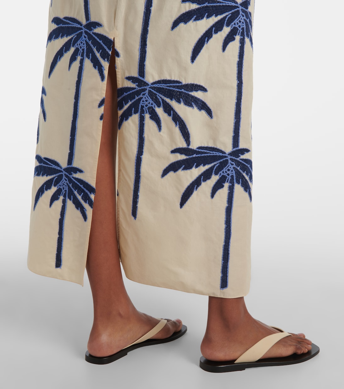 Abito midi Journey in lino con cut-out | Johanna Ortiz