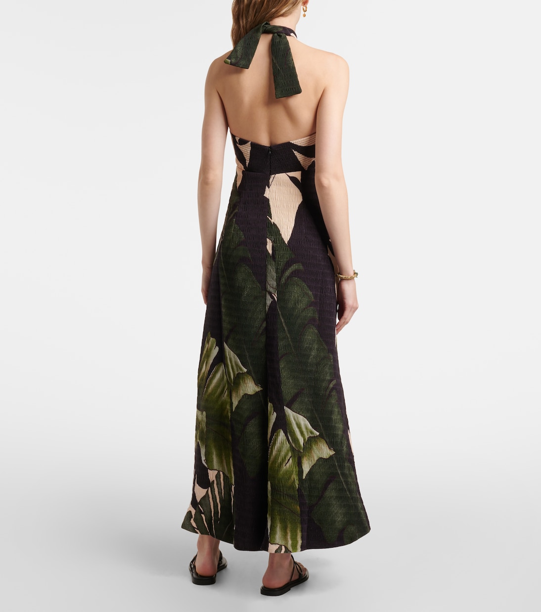 Abito midi con scollo all'americana | Johanna Ortiz