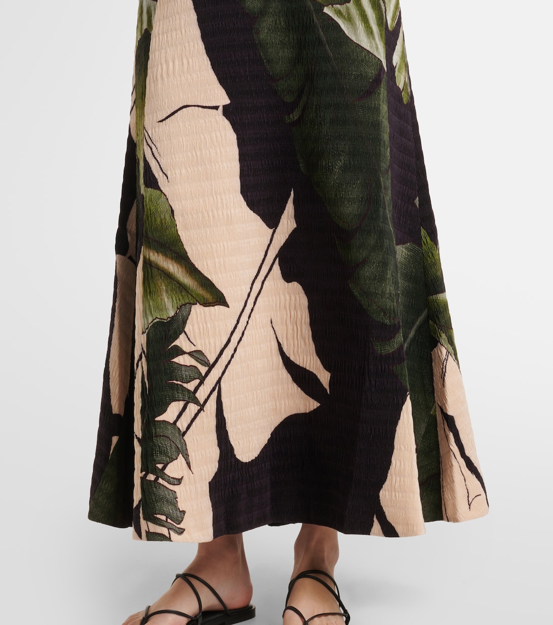 Abito midi con scollo all'americana | Johanna Ortiz