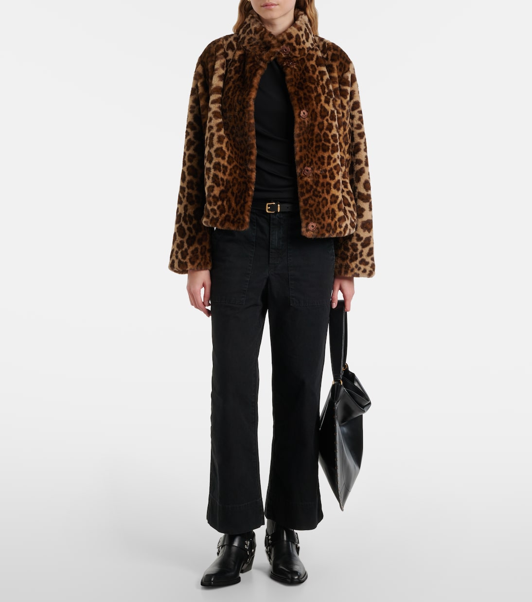 Valli leopard-print faux fur jacket | Velvet