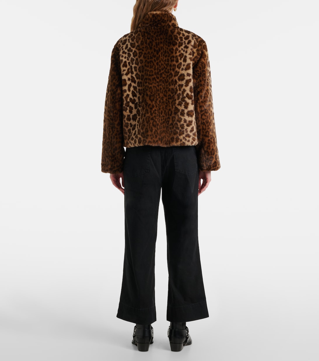 Valli leopard-print faux fur jacket | Velvet