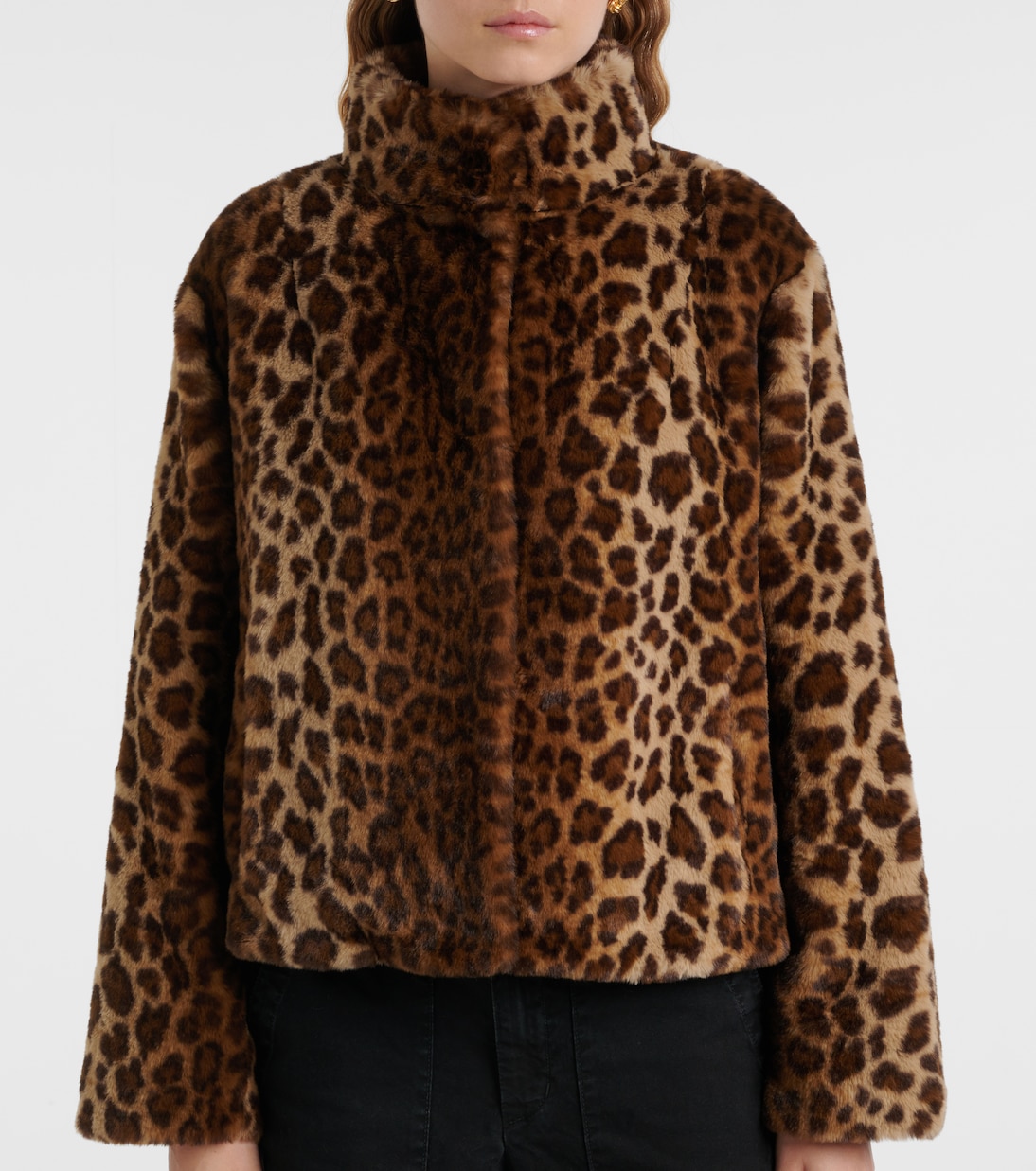 Valli leopard-print faux fur jacket | Velvet
